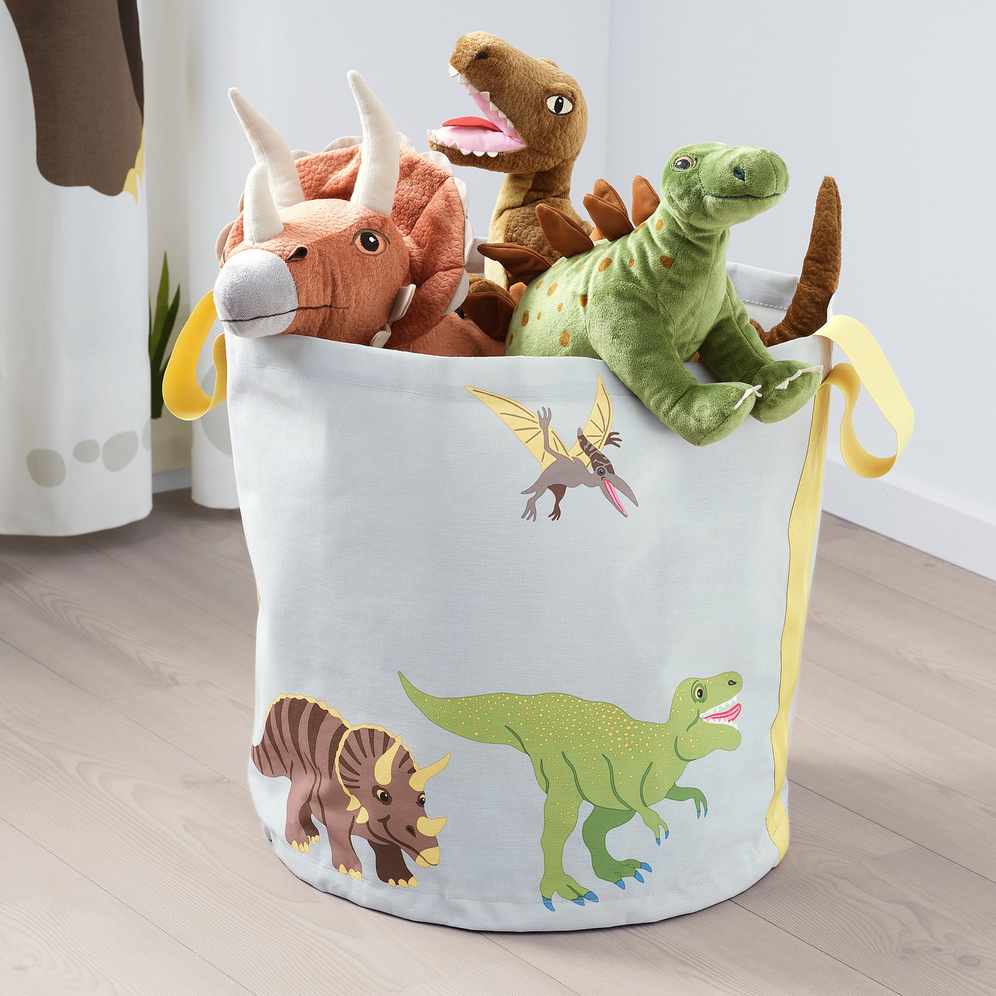 jattelik pluchen speelgoed dinosaurus dinosaurus triceratops 69 cm ikea