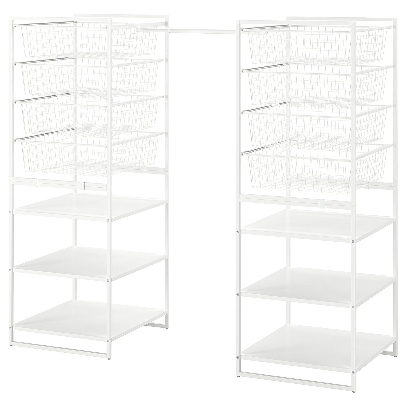 JONAXEL Kledingkastcombinatie wit 142-178x51x139 cm