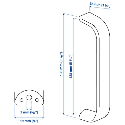 Melko Wandleuning 80cm Handgreep Roestvrij staal V2A Trapleuning Balustrade Leuning incl. Wandbevestiging en Eindkappen