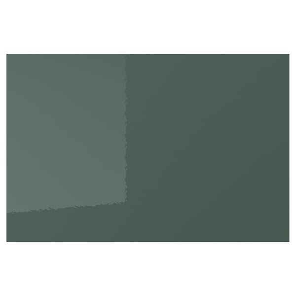 KALLARP hoogglans ladefronten: strak, modern, grijsgroen, gerecycled plastic, rechthoekig.