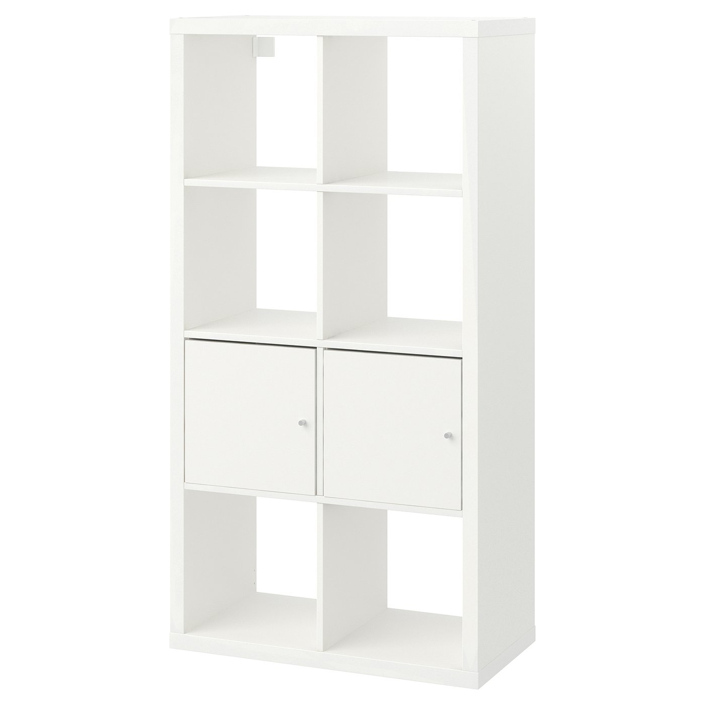 KALLAX open kast met deuren, wit, 77x147 cm IKEA