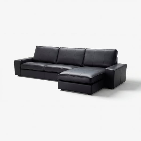 KIVIK 4-zitsbank, met chaise longue/Grann/Bomstad zwart