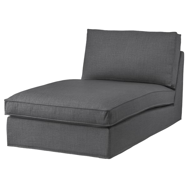 KIVIK Hoes chaise longue, Skiftebo donkergrijs IKEA