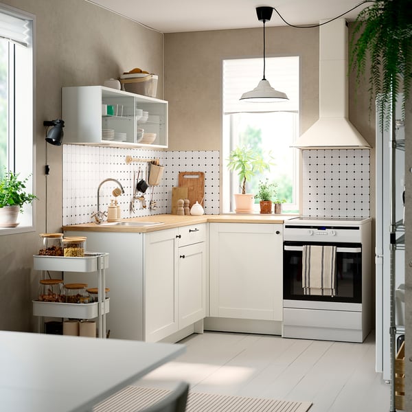 KNOXHULT Hoekkeuken, wit frame