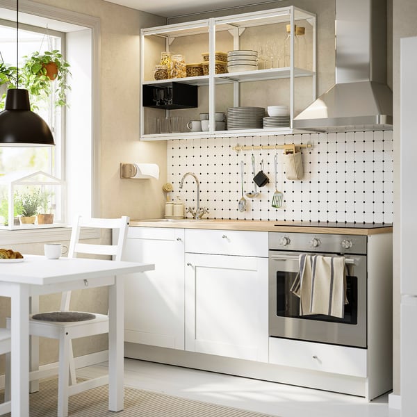 KNOXHULT Keuken, wit frame, 180x61x220 cm