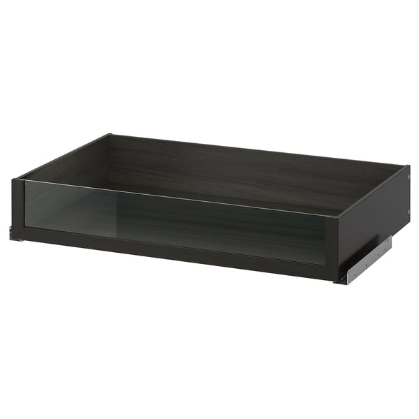 Komplement Lade Met Glazen Front Zwartbruin 100x58 Cm Ikea