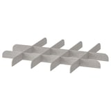KOMPLEMENT schoenenrek, grijs, karton, 5 vakjes, eenvoudig ontwerp.