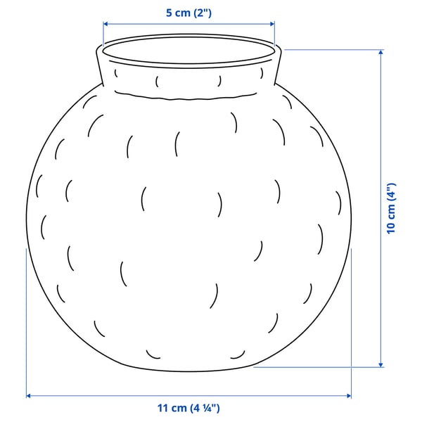 KONSTFULL Vaas, zwart, 10 cm