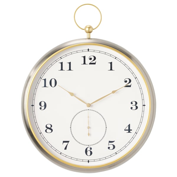 kuttersmycke wandklok zilverkleur 46 cm ikea