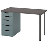 LAGKAPTEN / ALEX Bureau, wit gelazuurd eikeneffect/wit, 120x60 cm IKEA