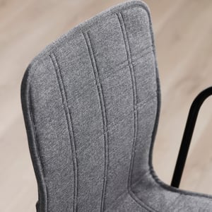 Yaheetech Set van 2 bezoekersstoelen, vergaderstoelen, cantilever met chroom, ergonomische bureaustoelen met rugleuning en armleuningen, werkstoelen robuust metalen frame, van kunstleer, zwart