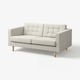 LANDSKRONA 2-zitsbank, Gunnared/beige hout