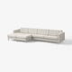 LANDSKRONA 5-zitsbank, met chaise longues Gunnared/beige metaal