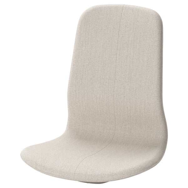De LÅNGFJÄLL stoel, een moderne witte bureaustoel met rugleuning en een strak design.