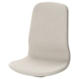 De LÅNGFJÄLL stoel, een moderne witte bureaustoel met rugleuning en een strak design.