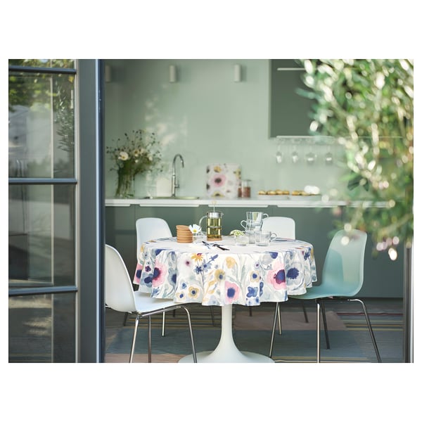 LIDÅS Eetkamerstoel, blauw/Sefast verchroomd