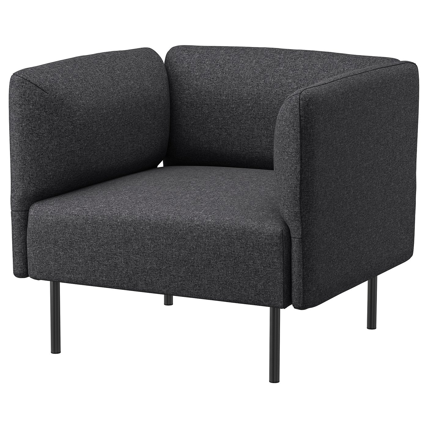 LILLEHEM Fauteuil Gunnared/donkergrijs metaal