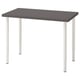 LINNMON bureau, grijs blad witte poten, in hoogte verstelbaar, minimalistisch design.