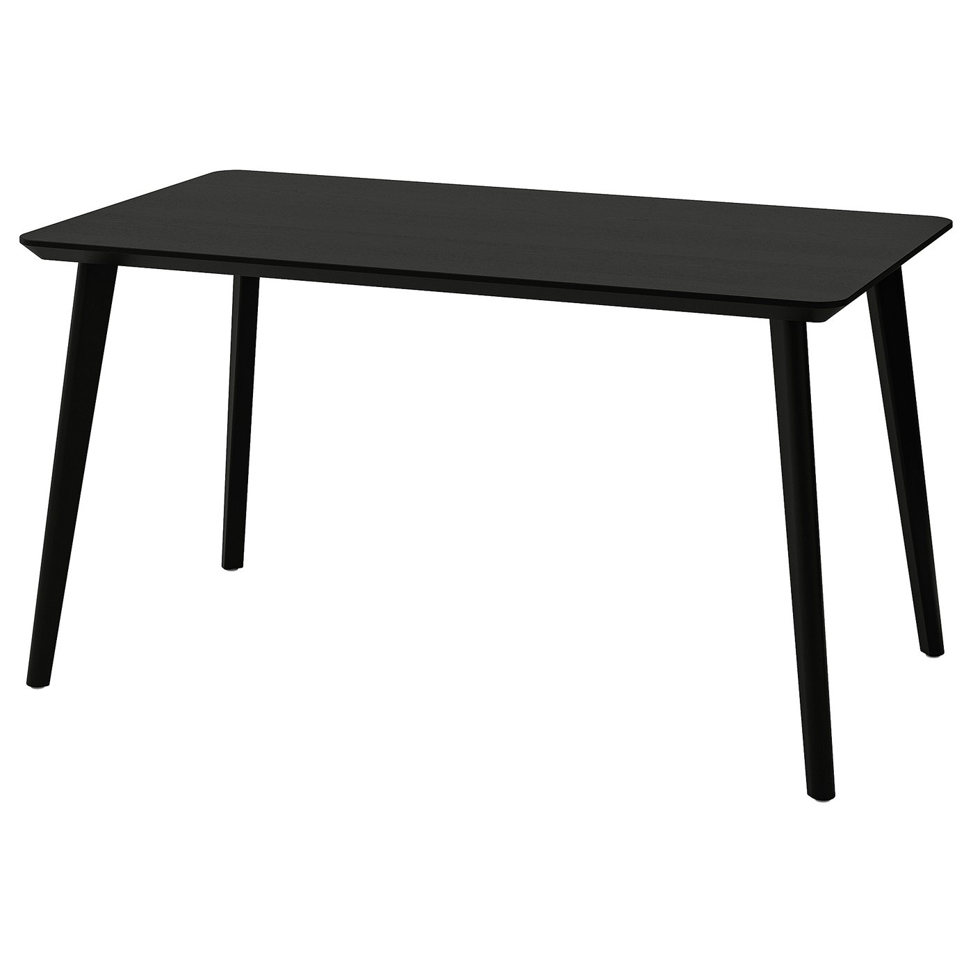 LISABO Tafel zwart/essenfineer 140x78 cm