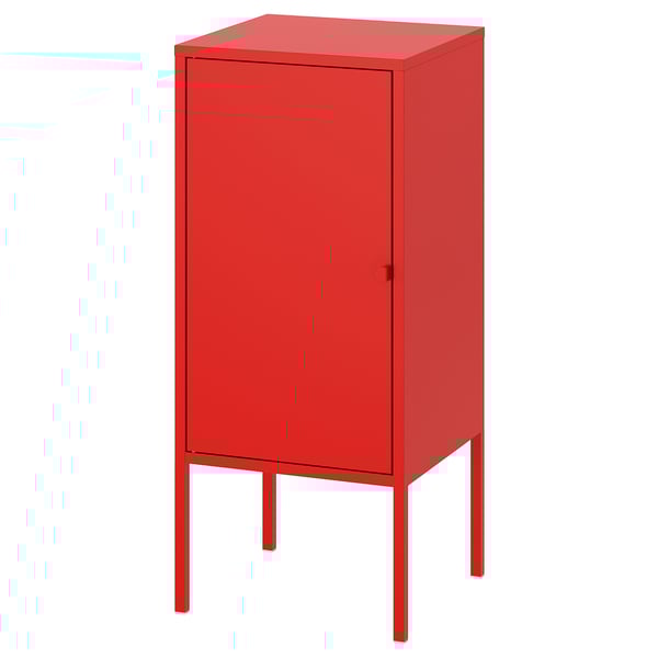 lixhult kast metaal rood 35x60 cm ikea