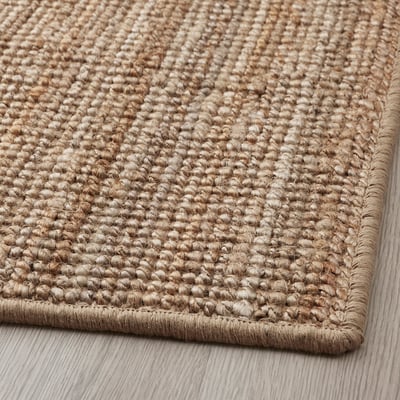 LOHALS jute deurmat, beige, rechthoekig met structuurpatroon.