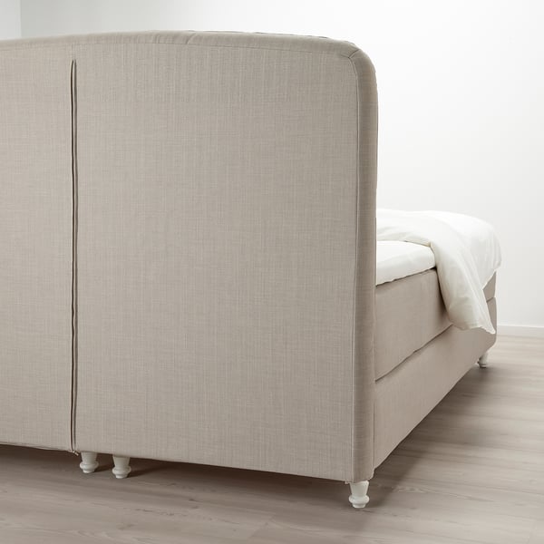 lommedalen boxspring hovag middelhard tustna skiftebo licht beige ikea