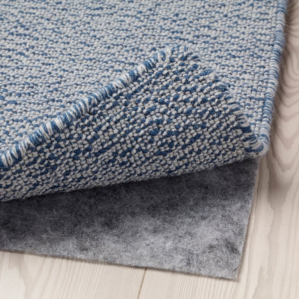 Lovrup Vloerkleed Glad Geweven Handgemaakt Blauw Ikea