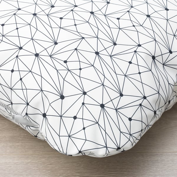 lurvig kussen wit zwart 62x100 cm ikea