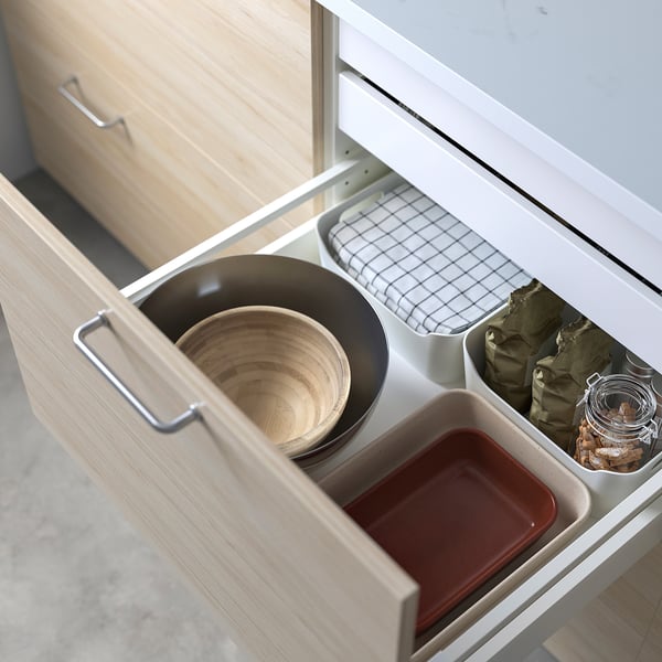 LYCKAD Oven-/serveerschaal set van 2, lichtbeige/roodbruin