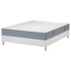 Een witte combinatie van LYNGÖR matras en bodem, met pocketveren en 5 comfortzones, ideaal voor een goede nachtrust.