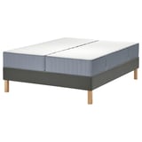 LYNGÖR bedbodem met 7-zone matras voor comfort en temperatuurregeling.