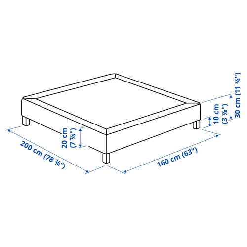 Illustratie met afmetingen voor het product: LYNGÖR.