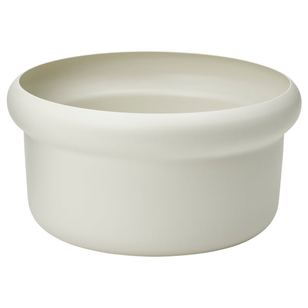 Witte vorstbestendige MÅBÄRSBUSKE plantenbak, rond en lichtgewicht.