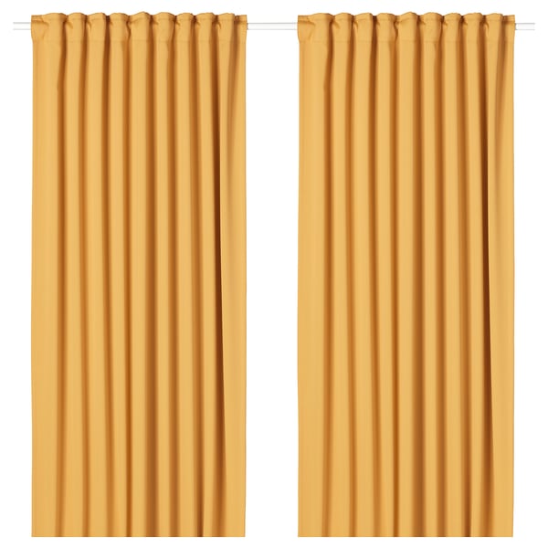 Majgull Deels Verduisterende Gordijnen 1pr Geel 145x300 Cm Ikea