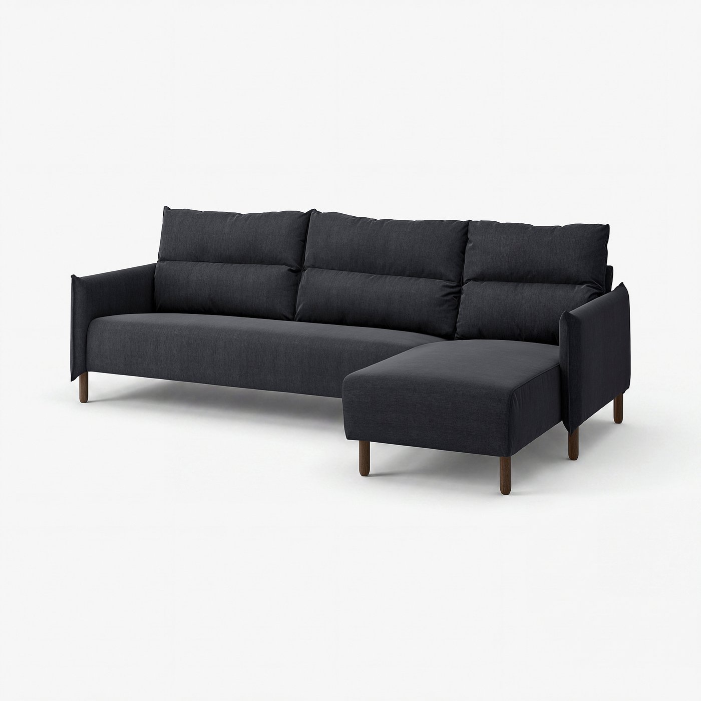 MANNARP 4-zitsbank met chaise longue Saxemara zwartblauw