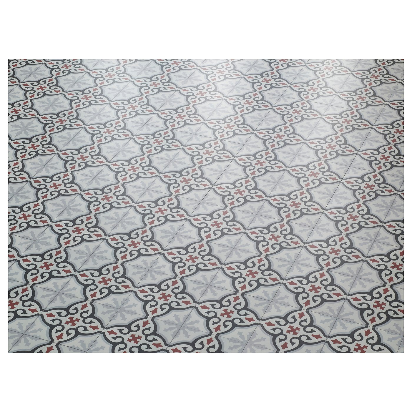 Markyta Vloer Wandtegel Ornamentenpatroon Grijs Oranje Ikea