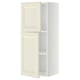 Ikea METOD gebroken witte kast, hoog met twee deuren, klassiek design.