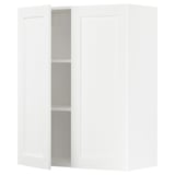 Ikea METOD witte kast, twee verstelbare planken, eenvoudig ontwerp.