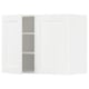 METOD wit keukenblok met 1 deur & 3 planken, strak modern design, stevig houten materiaal.