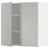 Meuble haut de cuisine - BELINI - SG2-60 - Mural - 2 Portes - Argent mat - Design contemporain - Maison