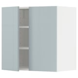 METOD keukenblok, grijsblauw hoogglans, rechthoekig, 3 planken, modern design.