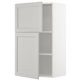 Witte keuken wandkast, rechthoekig, twee deuren, verstelbare planken.