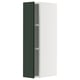 METOD keukenkast in groen met wit interieur.