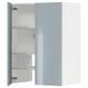 Moderne grijsblauwe METOD keukenkast met hoogglans afwerking, verstelbare legplanken en stevige constructie.