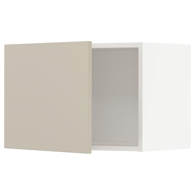 Moderne beige keukenkast, strak & glad ontwerp. Onderdeel van ikeas METOD systeem.