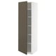 METOD Hoge kast met planken, wit/Havstorp bruin-beige, 60x60x200 cm