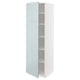 METOD Hoge kast met planken, wit/Kallarp licht grijsblauw, 60x60x200 cm
