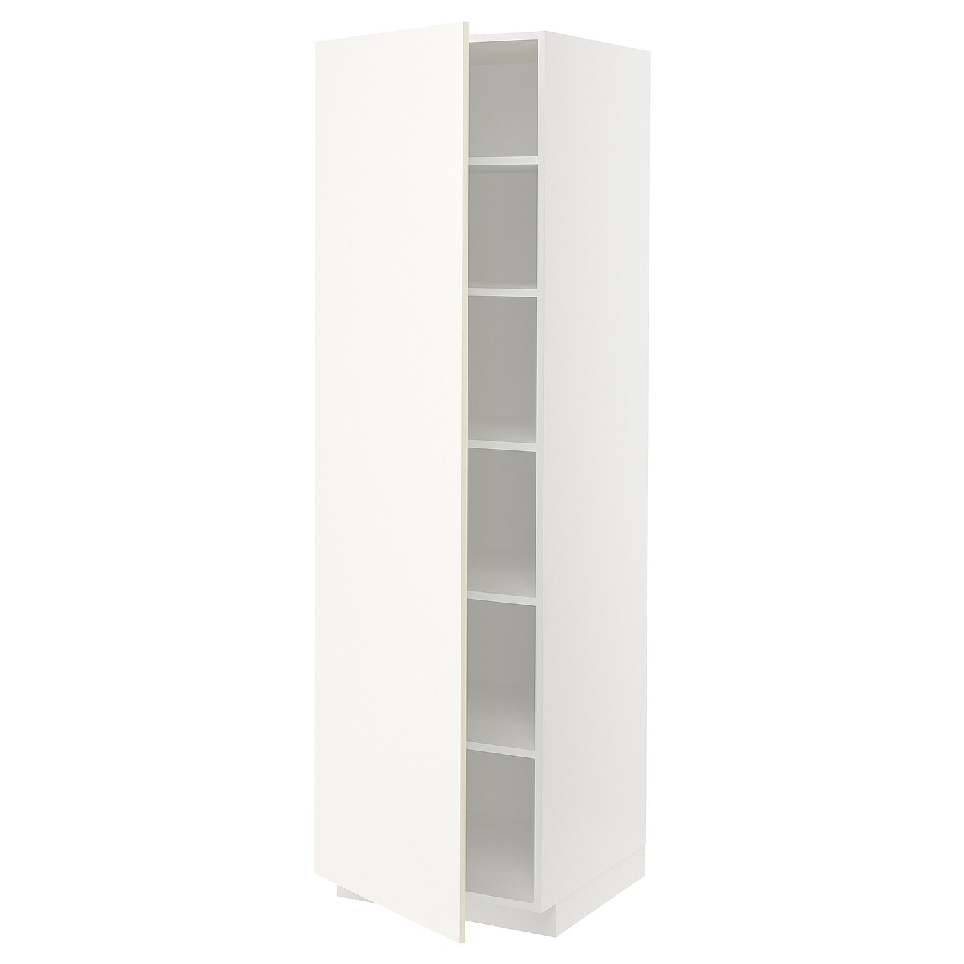 METOD Hoge kast met planken Hoge kast met planken · wit/Vallstena wit · 60x60x200 cm
