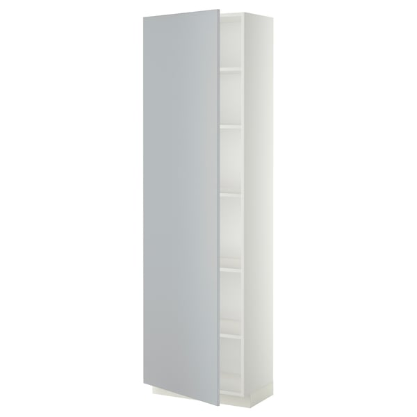 Metod Hoge Kast Met Planken Wit Veddinge Grijs 60x37x200 Cm Ikea