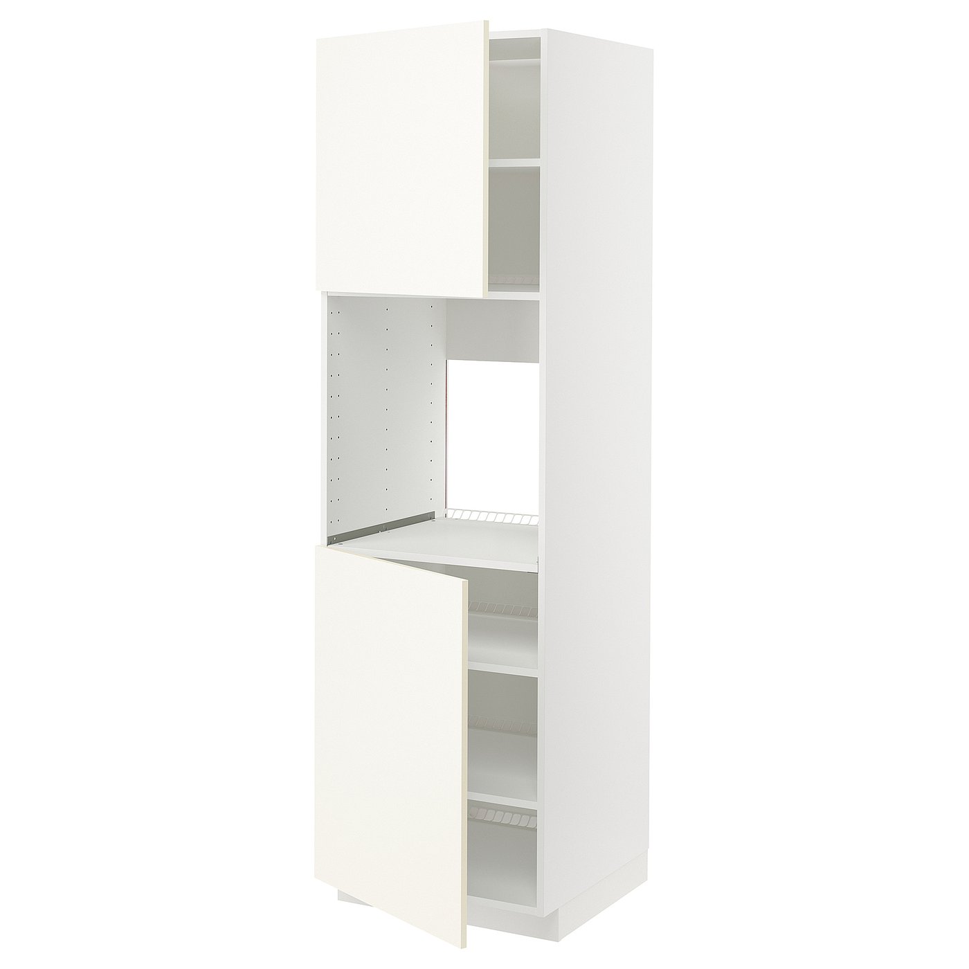 METOD Hoge kast oven & 2 deur/plank Hoge kast oven & 2 deur/plank · wit/Vallstena wit · 60x60x200 cm